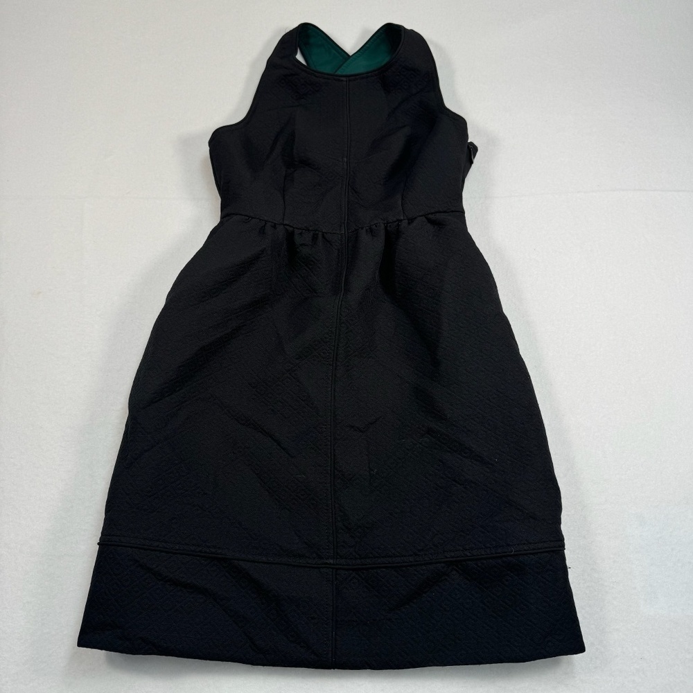 Maeve Anthropologie Criss Cross Back Dress Womens Sz 2 Sleeveless Black Pockets